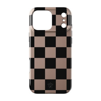 Velvet Caviar iPhone 17 Pro Max MagSafe Phone Case - Mocha Vibe Checker