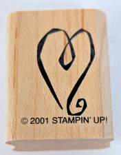 Wood/Rubber Stamp "Heart" Valentines Romance, Love