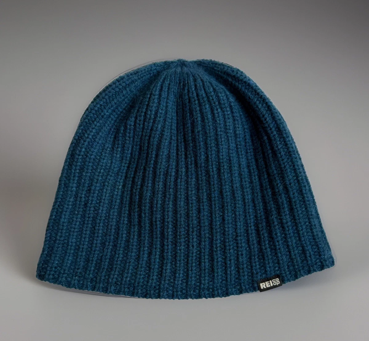 REI co-op Blue wool blend knit winter beanie hat fleece interior headband REI co-op Blue wool blend knit winter beanie | Mercari main image 2