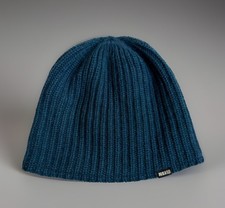 REI Co-op Beanie Wool Blend Rib Knit Fleece Lined One Size Blue
