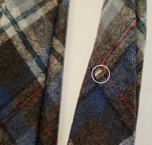 Vintage Pendleton- Lot Of 2- 100% Wool Brown Blue Plaid Mens Neck Ties- USA - Picture 8 of 10