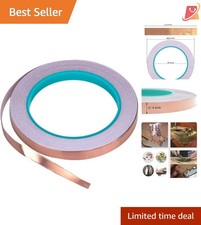 2PCS Copper Tape with Dual Side Conductive Copper Foil Tape Strong 1/4inch