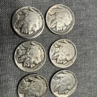 (LOT OF 6) 5c Buffalo Nickels. All Dates In The ‘30’s. Some Mint Marked