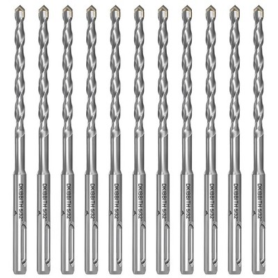 10-Piece 5/32'' SDS Plus Drill Bits Rotary Hammer Drill Bit Set, Carbide Tippe...
