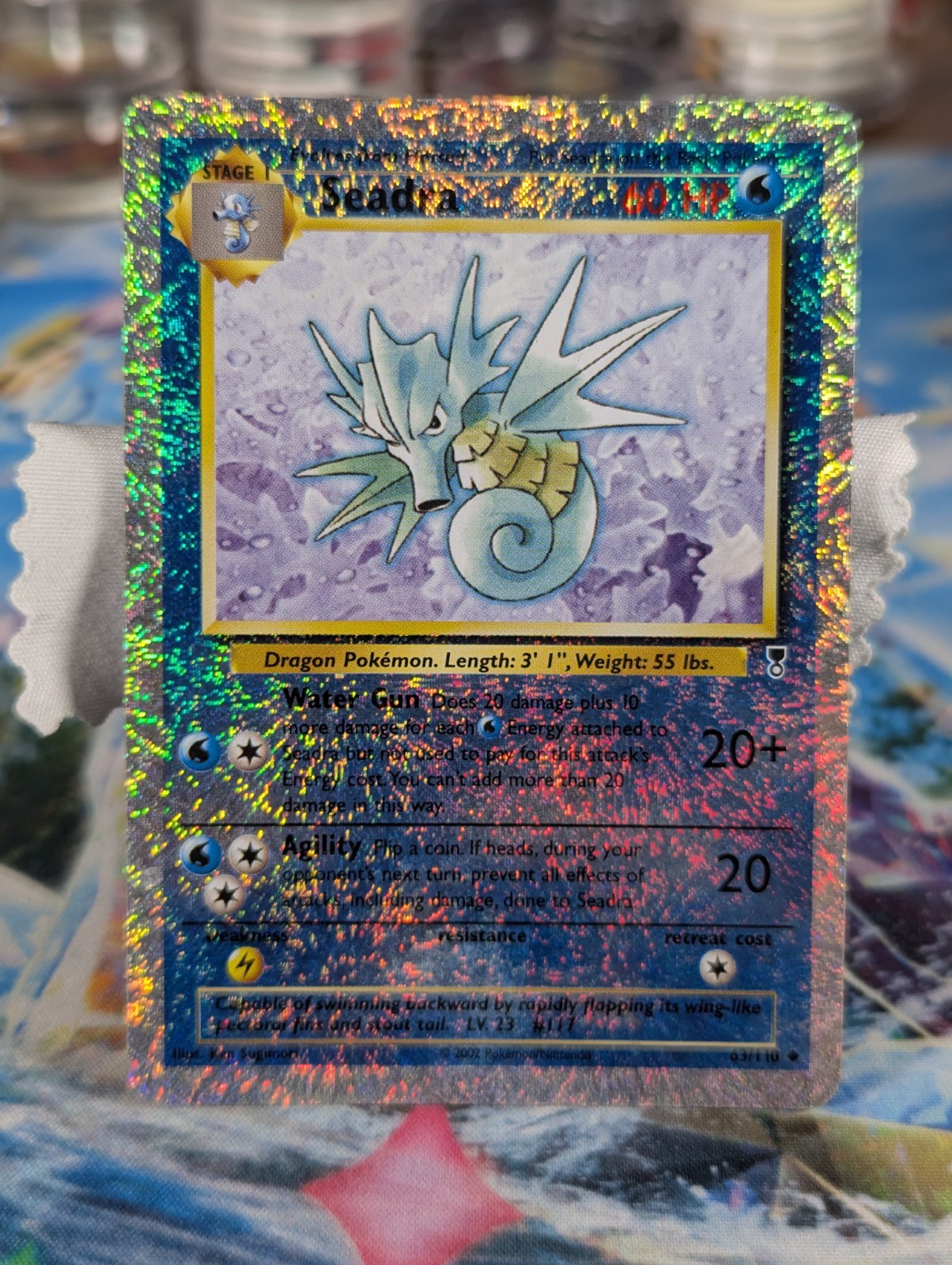 2002 Pokemon Legendary Collection #63/110 Seadra Reverse Foil MP