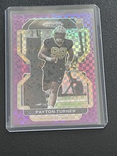 Panini Prizm Purple Checkerboard Rookie Payton Turner #379 Saints 2021 /49