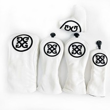 G/FORE Golf 5-piece Head Cover Set White Color Headcover  1 3 5 UT putter Set  