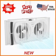 NEW Comfort Zone 3-Speed Dual Blade Window Fan, White FREESHIPPING