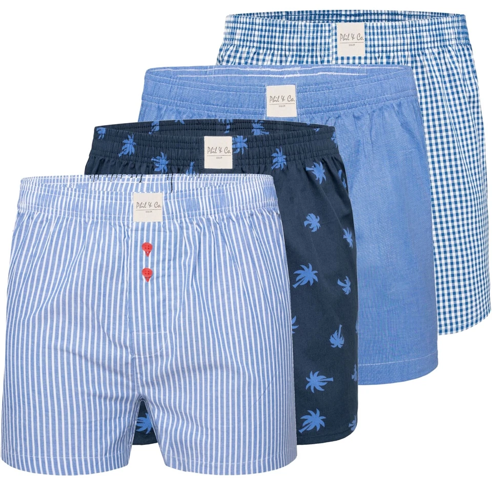 4 Phil & Co Berlin Webboxer Herren Boxer Boxershorts Shorts Sparpack UVP €31,96 - Bild 1 von 1