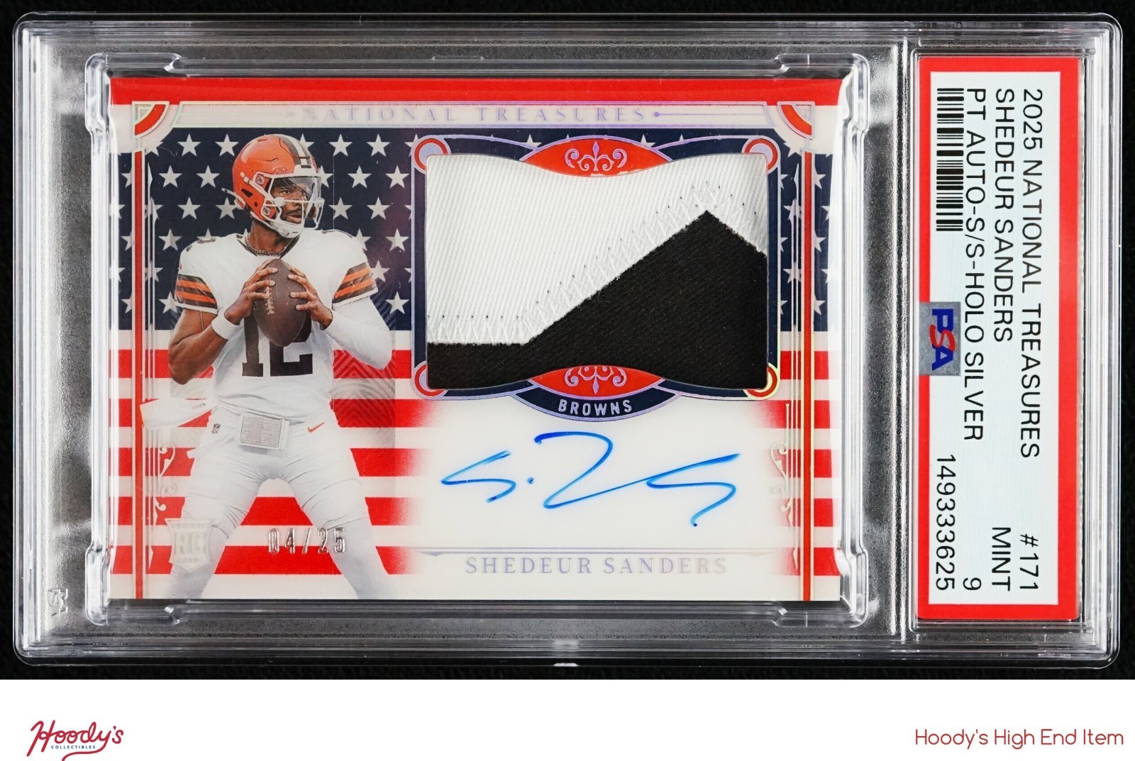 Shedeur Sanders Panini National Treasures #171 Autograph-Holo Silver