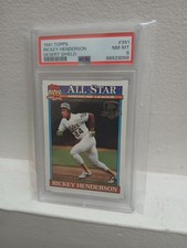 1991 Topps - All-Star Operation Desert Shield #391 Rickey Henderson Psa 8