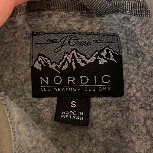 J. Crew Nordic Fleece Vest Mens Small Full Zip Polartec Gray Jacket - Picture 3 of 10