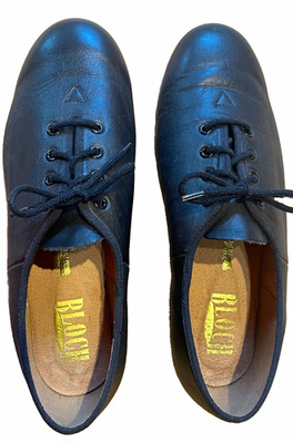 Bloch Steppschuhe Leder Schwarz Größe 37 Schnürung Metallplatten Spitze & Absatz