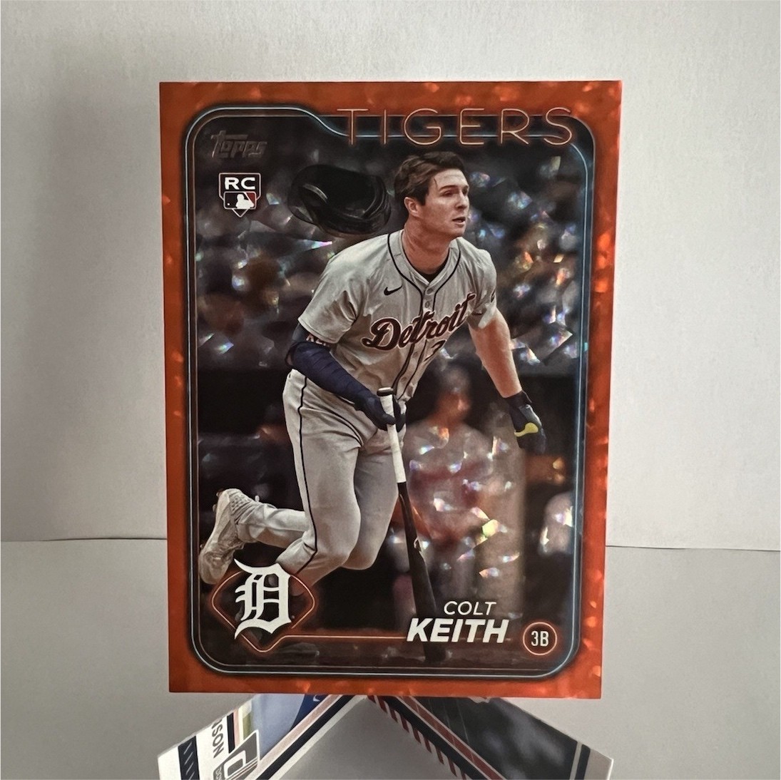 2024 Topps Update Colt Keith US73 Red Crackle Foilboard /199 Rookie Tigers