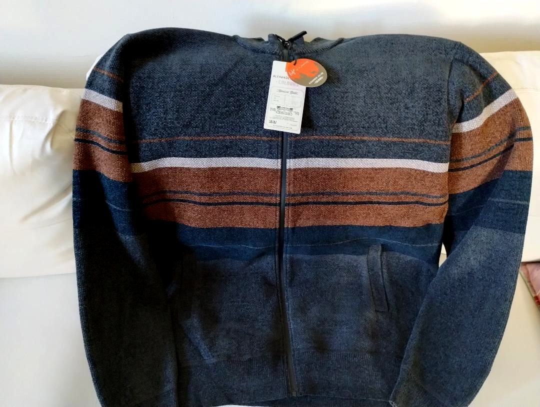 COLOURS by ALEXANDER JULIAN Men's Full-Zip Cardigan Sweater SZ XL