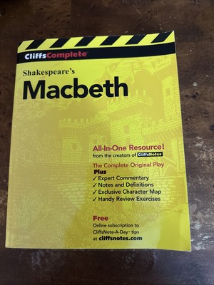 CLIFFSCOMPLETE SHAKESPEARE s MACBETH Complete Play& Review Exercises NEW