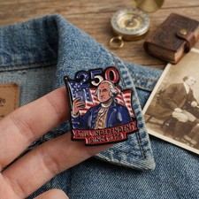 Patriotic Enamel Pin George Washington Bald Eagle Usa 250th Decor Patriotic Enamel Pin George Washington Bald Eagle Usa 250th Decor