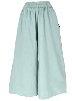 Bequeme Palazzohose, weite Marlenehose, Boho Schlaghose, Hosenrock - aqua