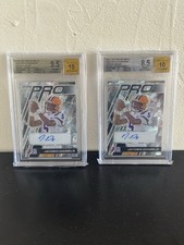 2024 Jaden Daniels Leaf Pro Set Metal Going Pro Autographs Crystal Silver