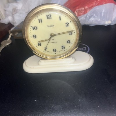 Vintage sowjetischer SLAVA Wecker 11 Jewels - Alarm funktioniert