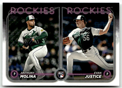 2024 Topps MLB Update Series US270 Anthony Molina Evan Justice Rookie Combos