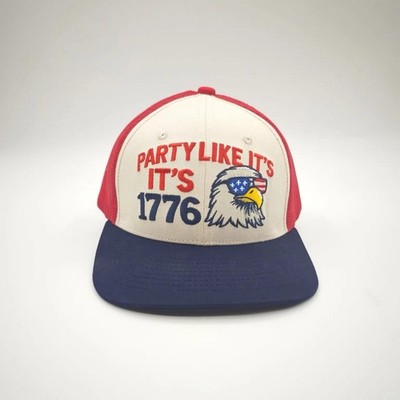 Party Like It s 1776 Patriotic Trucker Hat | USA Eagle Snapback | Free Shipping