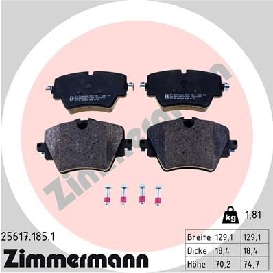 Zimmermann Bremsbelagsatz, Scheibenbremse 25617.185.1 FüR BMW Mini-image