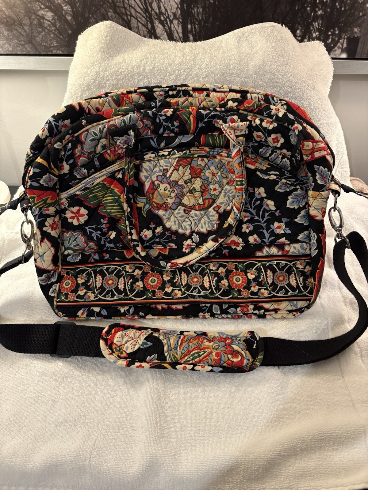 Vera Bradley Versailles Pattern Large Overnight /… - image 1