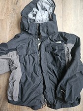 The North Face Jacket Youth Boys L Black/Gray HyVent Hooded Waterproof Shell