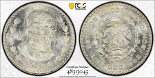 1965-Mo Mexico Peso PCGS MS66 Silver Coin