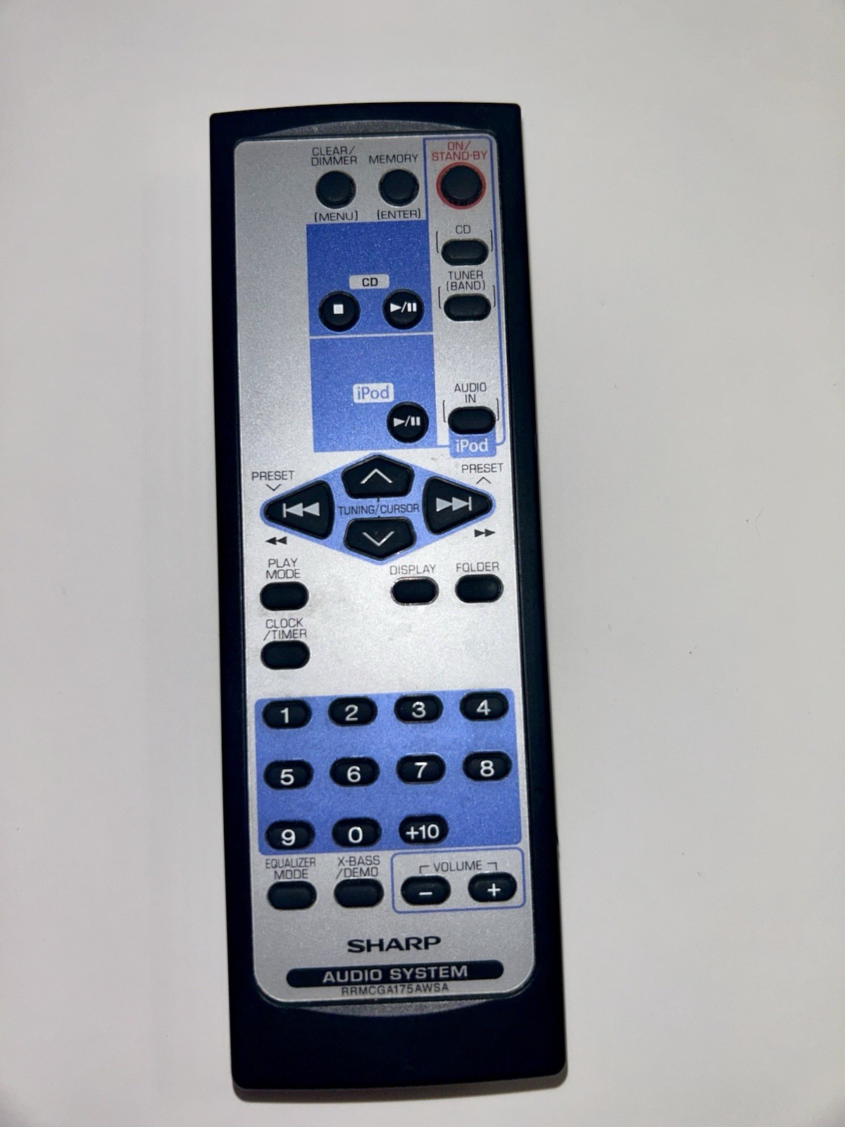 Remote Control Black Silver Blue