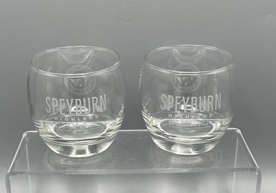 Speyburn Whisky Glasses 2x 250ml Highland Single Malt Rothes Speyside (Pr B)