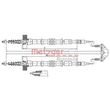 Metzger Handbremsseil hinten für Opel Zafira A