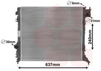 KüHler, Motor KüHlung 13012703 VAN Wezel FüR Renault Nissan