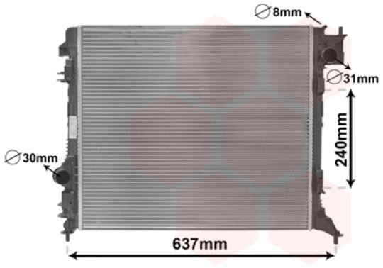 KüHler, Motor KüHlung 13012703 VAN Wezel FüR Renault Nissan-image