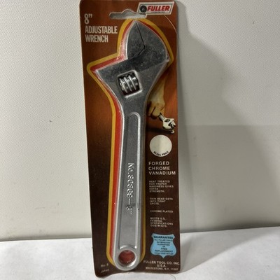Vintage NOS Fuller 8 inch Adjustable Wrench in Original Package Mechanic Tool NY