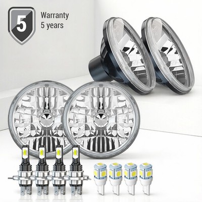 4PCS For Toyota Pickup 1975 1976 1977 1978 5.75'' 5-3/4 LED Headlights Hi-Lo Beam