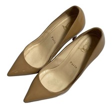 Christian Louboutin Beige Patent Pointed toe Pumps 35