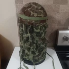 Camo helmet & face cover WWII US military genuine mosquito net World War 2.