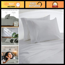 1000 Thread Count Egyptian Cotton Pillowcases Set of 2, Soft Breathable King Siz