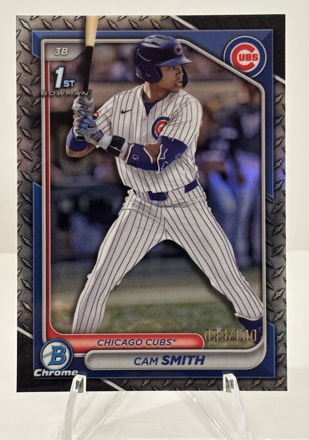 2024 Bowman Draft Chrome 1st Cam Smith Steel Metal Refractor /100 SP