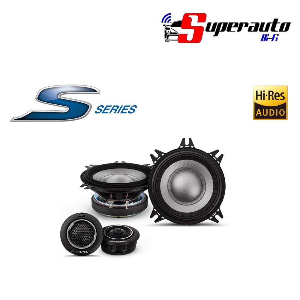 Alpine S2-S40C Kit 2 Vie Separate 4" 10 cm 45 W RMS Altoparlanti Auto S-Series