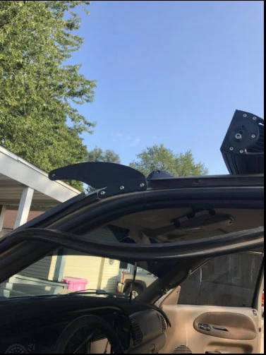 Ajuste 94-01 Dodge Ram 1500 2500 techo 52"" barra de luz LED curva soporte pilar A Foto 4 de 4