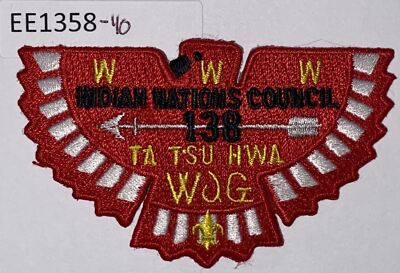 Boy Scout OA 138 Ta Tsu Hwa Lodge Flap Shaped Mini Bird Ordeal