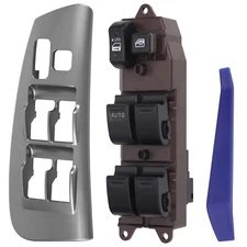 Power Window Switch Control Button & Door Switch Panel Bezel, Compatible with...