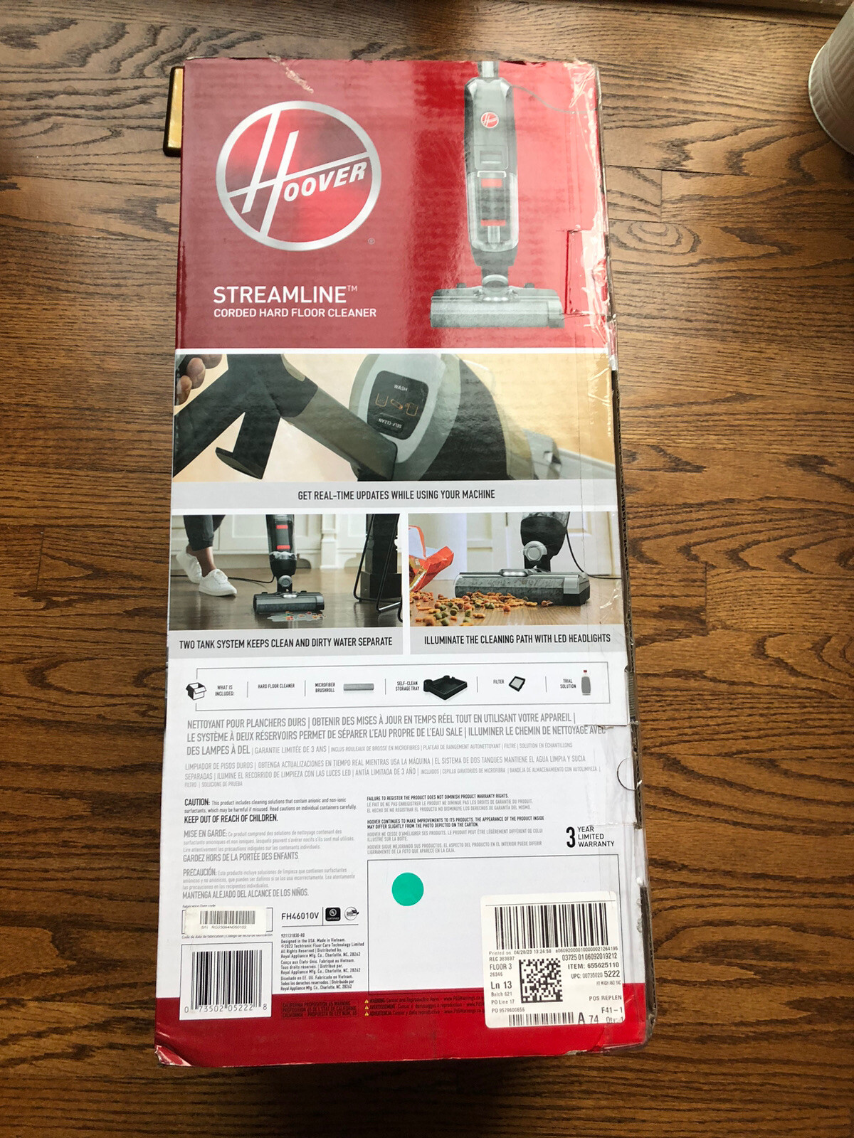 Hoover Streamline Hard Floor Cleaner - FH46010V - Wash & Vacuum In One ...
