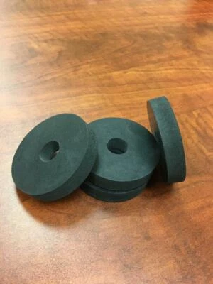 Neoprene Rubber Washer Spacer 2" OD x 1/2" ID x 3/8" thick 4 Pack