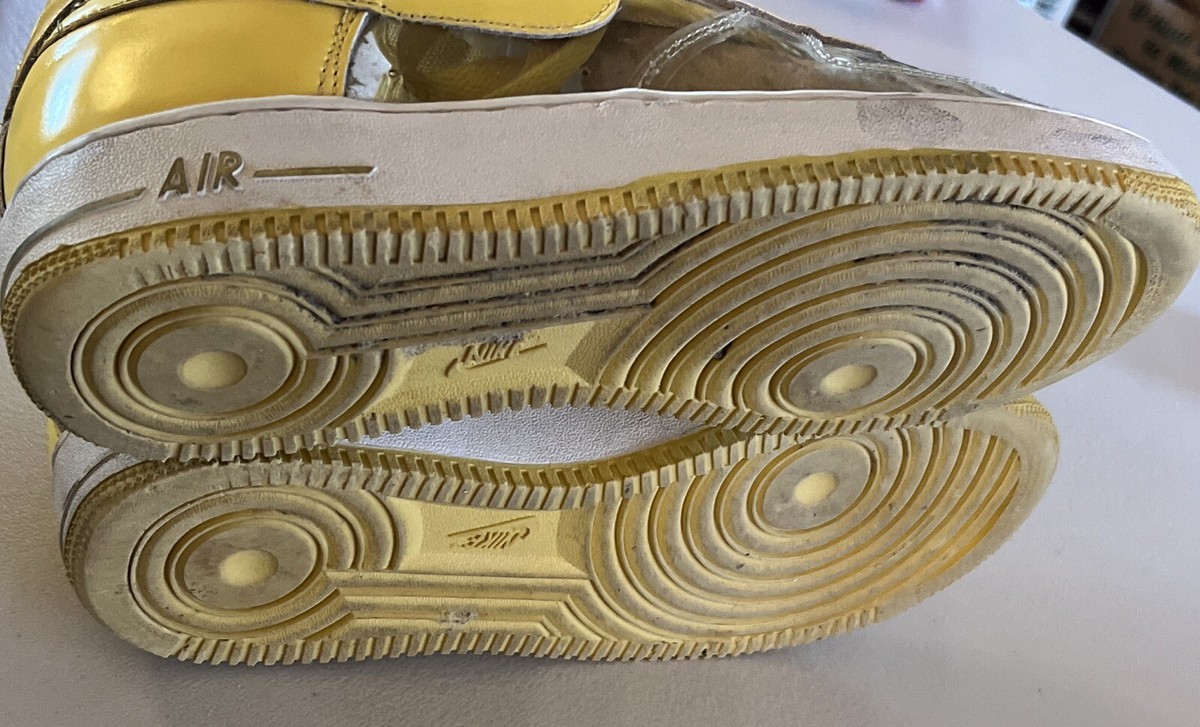 2003 Nike Clear Toe Yellow Air Force 1 Invisible Men