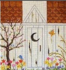 OUTHOUSE BRICK COVER Handpainted Needlepoint Canvas By Starke Art Designs