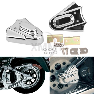 Chrome Bar Shield Rear Axle Covers Swingarm For Harley Softail